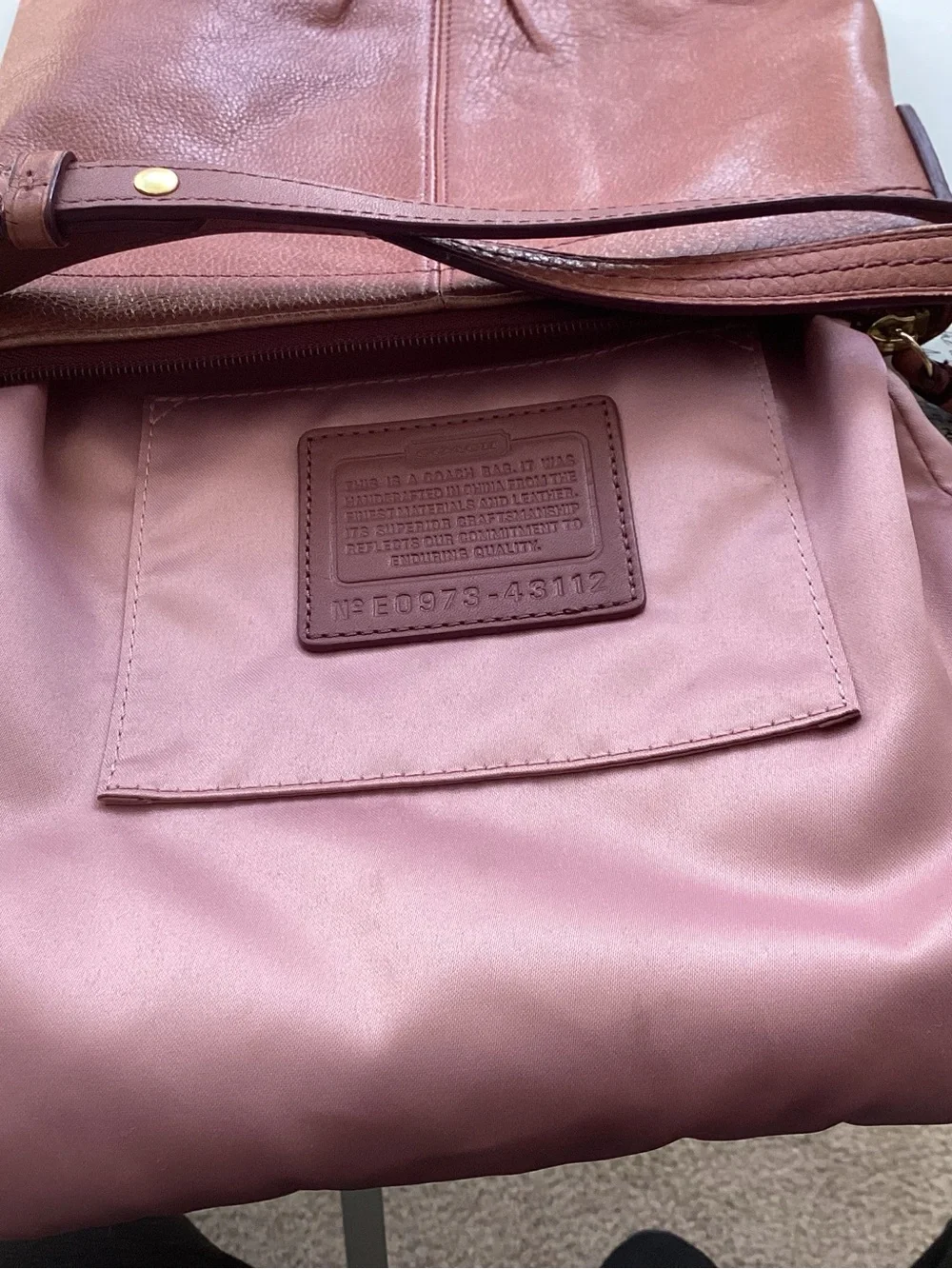 Coach Brooke Pleated Leather Crossbody Bag E0973-43112 - Picture 7 of 9